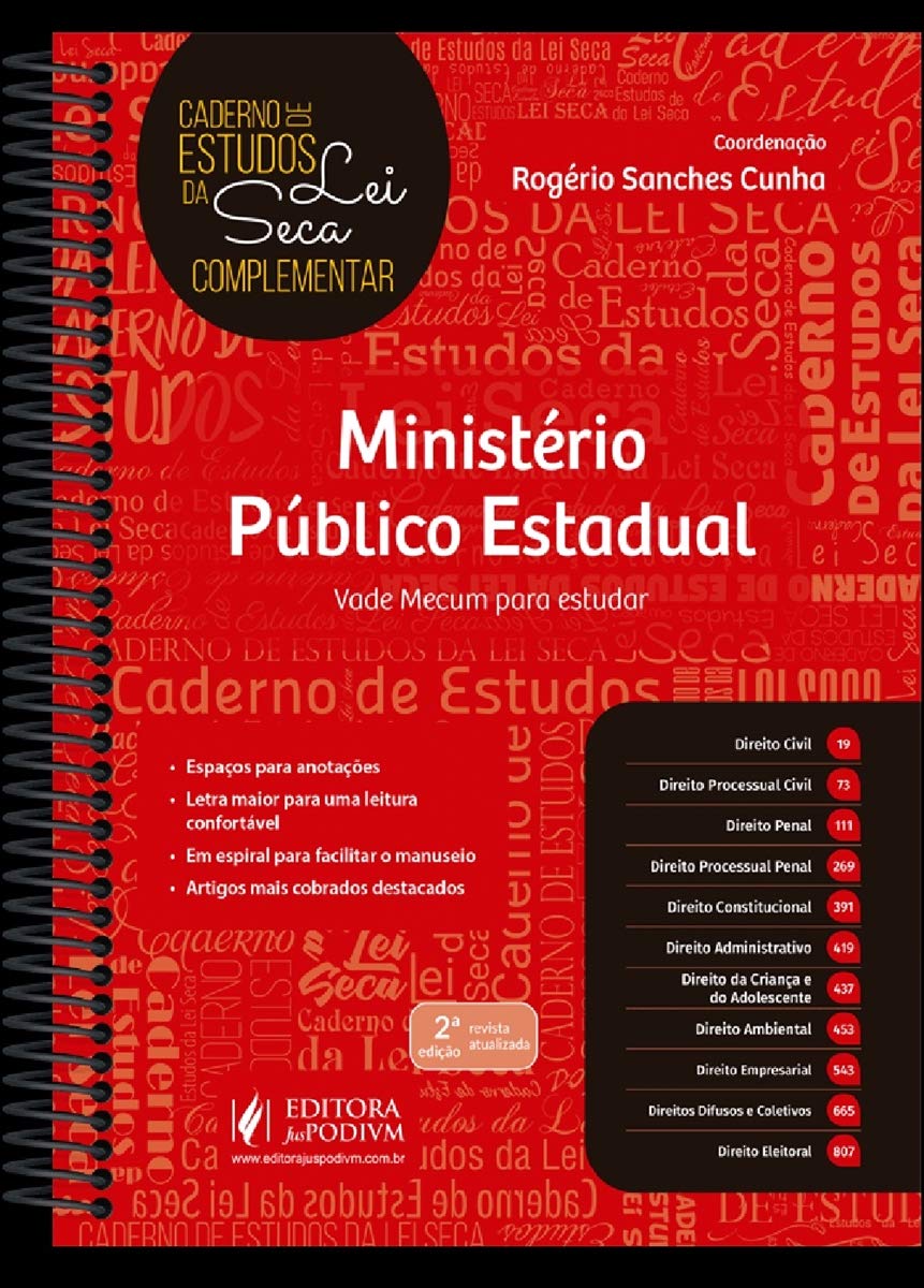 Caderno de Estudos da Lei Seca Complementar - Ministério Público Estadual - 2ª Edição (2020) baixar o livro de graça