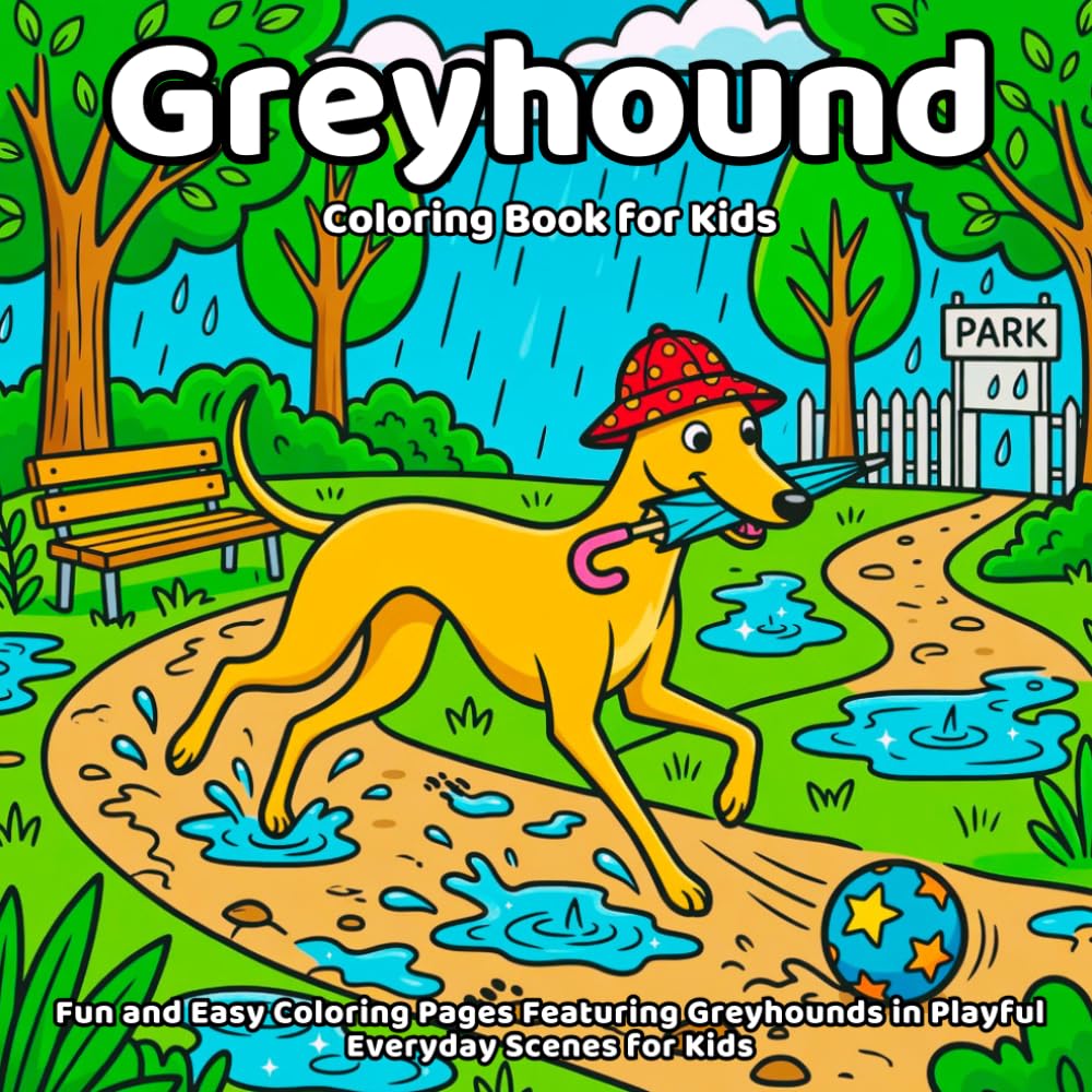 capítulo por capítulo baixar Greyhound Coloring Book: Fun and Easy Coloring Pages Featuring Greyhounds in Playful Everyday Scenes for Kids