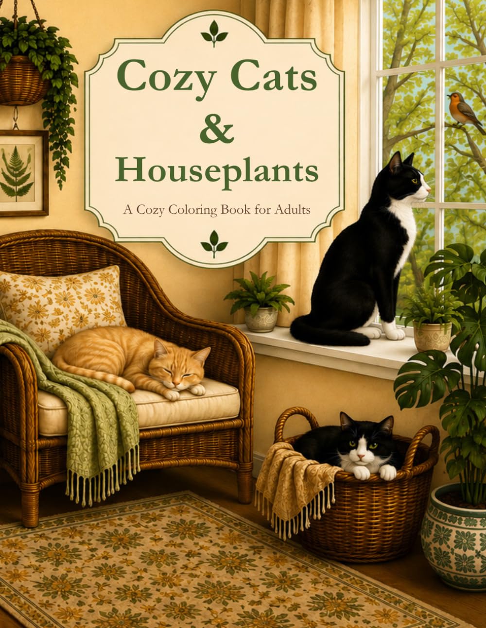 Cozy Cats & Houseplants: A Cozy Coloring Book for Adults (Wander House Coloring Books) baixar o livro de graça