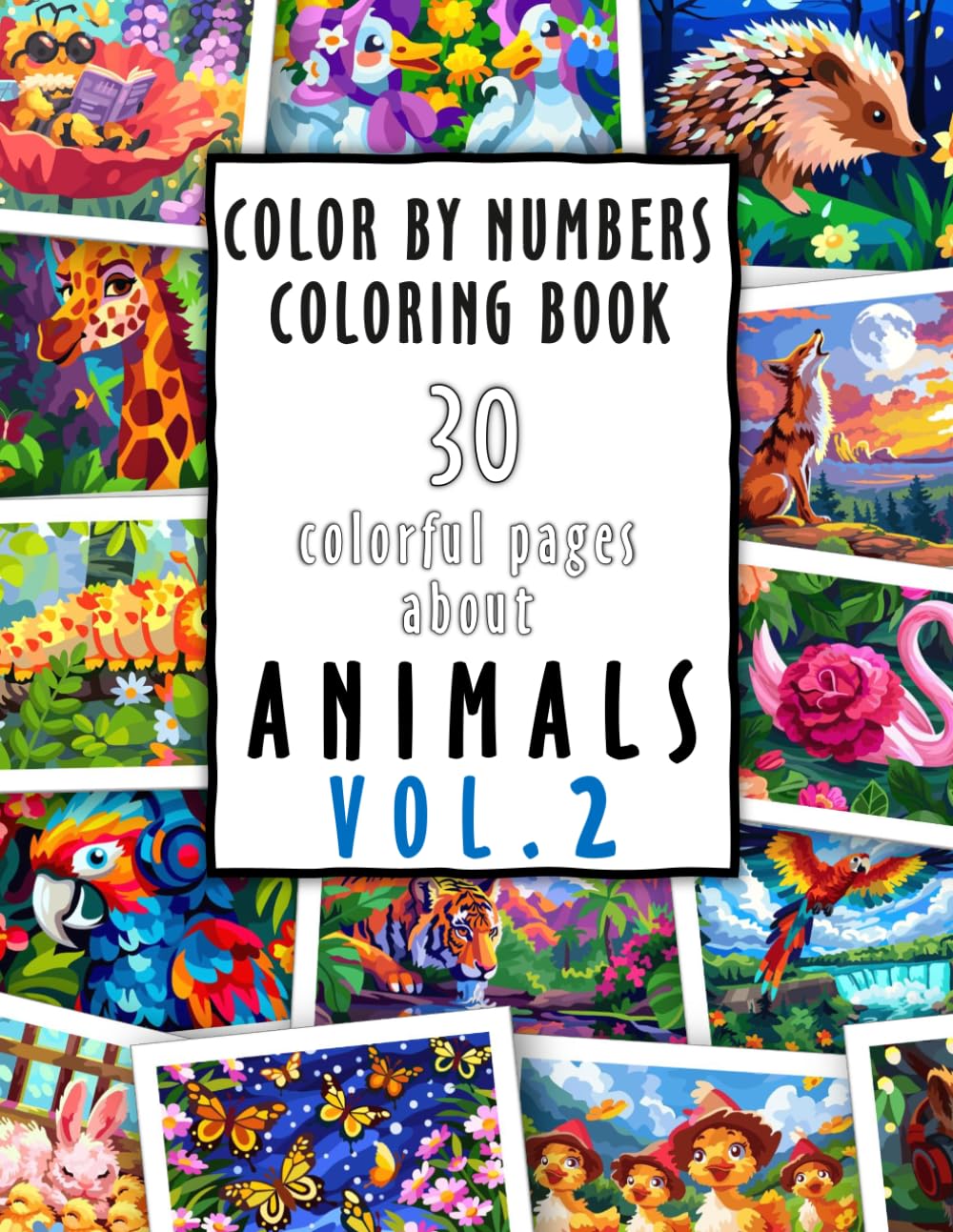 capítulo por capítulo baixar Color by numbers Coloring book: 30 colorful pages about Animals - Vol. 2
