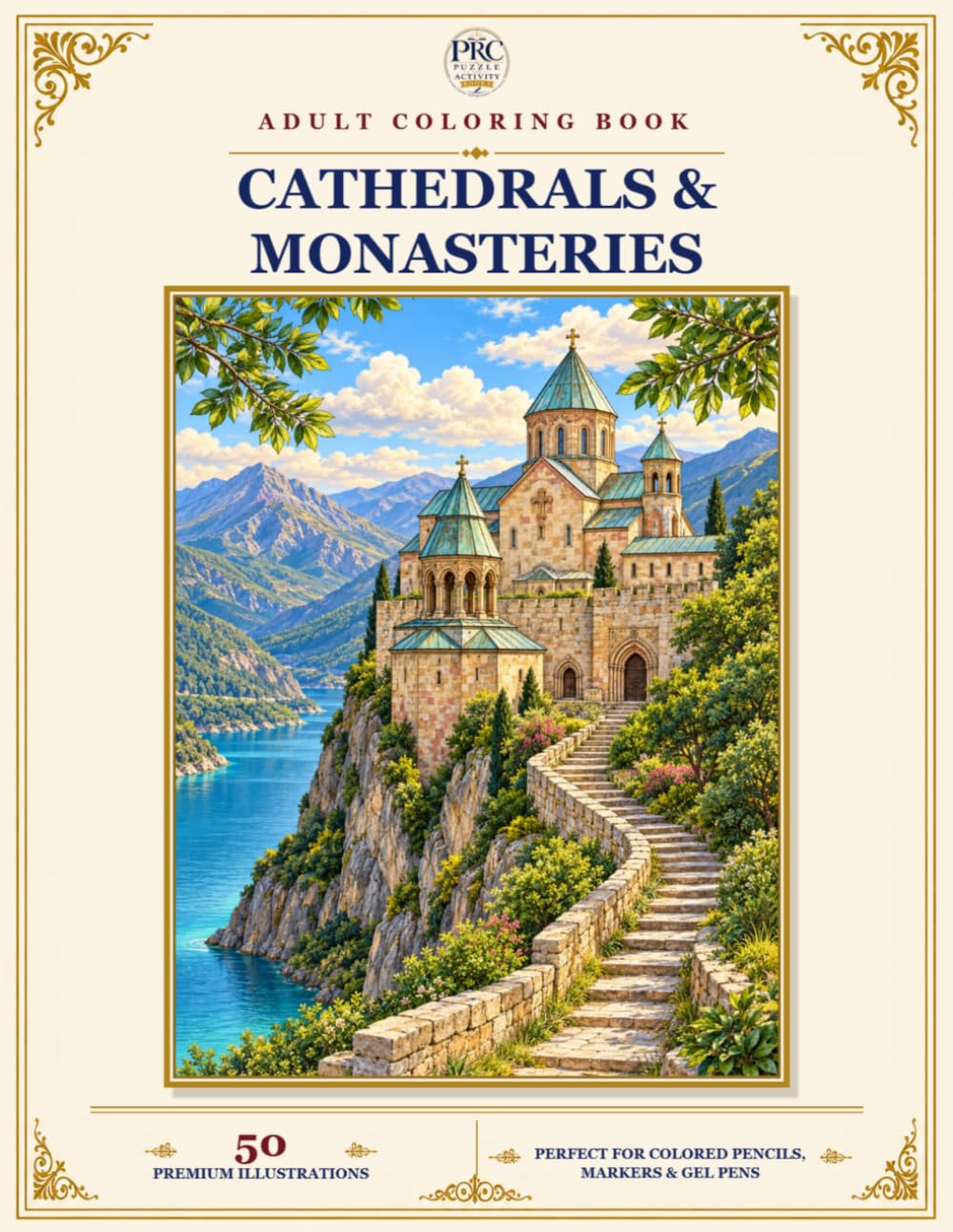 capítulo por capítulo baixar Cathedrals & Monasteries: An Adult Coloring Book of Sacred Architecture, Gothic Interiors, Abbeys, Cloisters and Mountain Sanctuaries