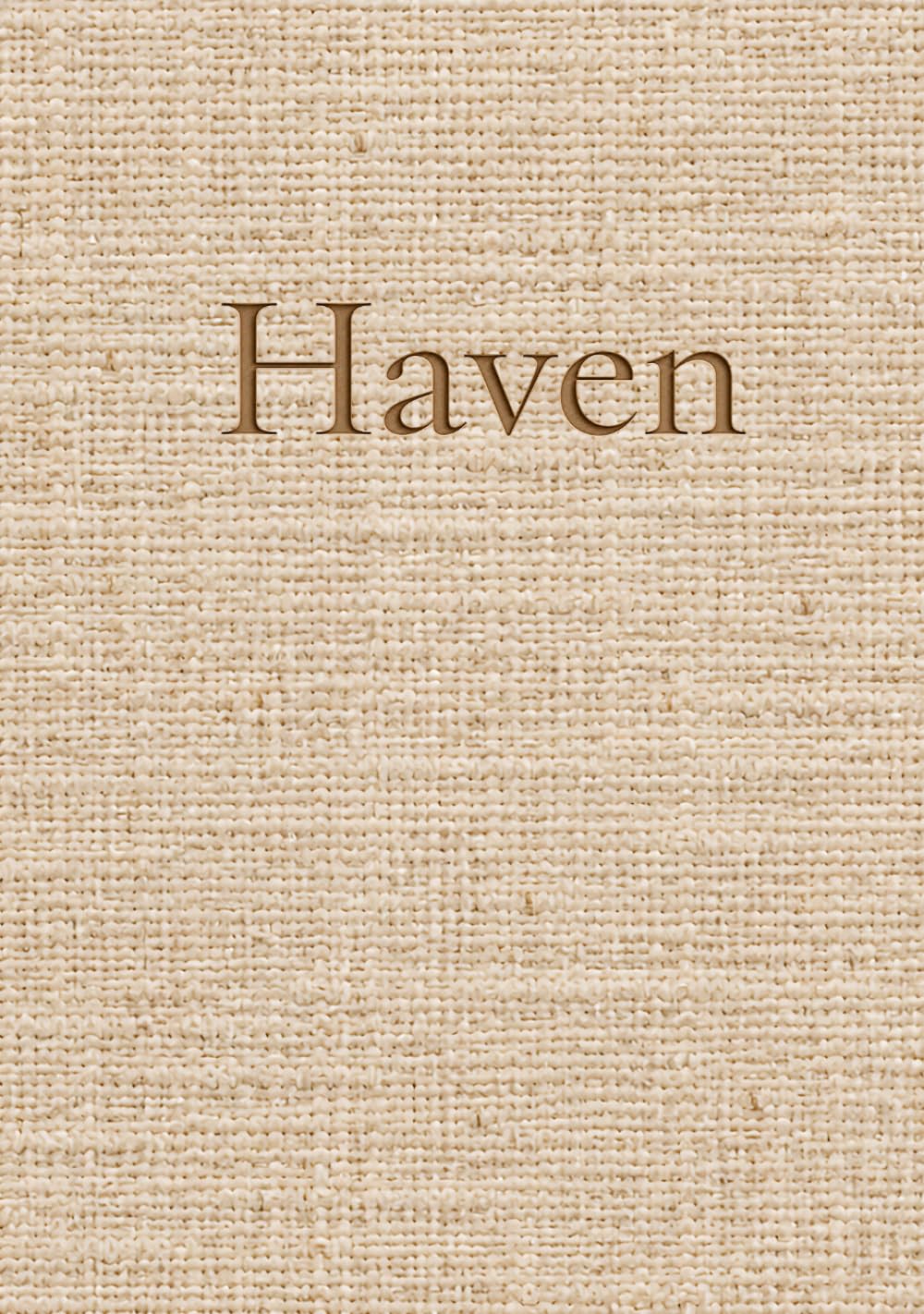 HAVEN: A Warm Sand Linen Decorative Book for Coastal-Calm Home Styling