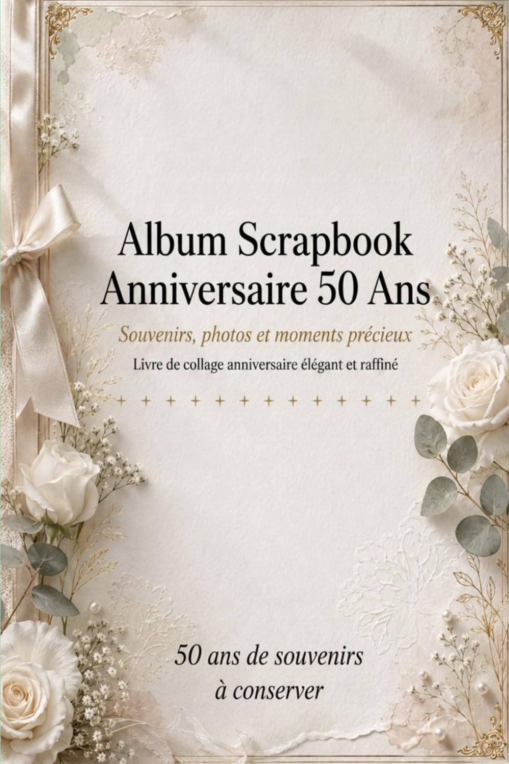 capítulo por capítulo baixar Album Scrapbook Anniversaire 50 Ans Souvenirs, photos et moments précieux: Livre de collage anniversaire élégant et raffiné (French Edition)