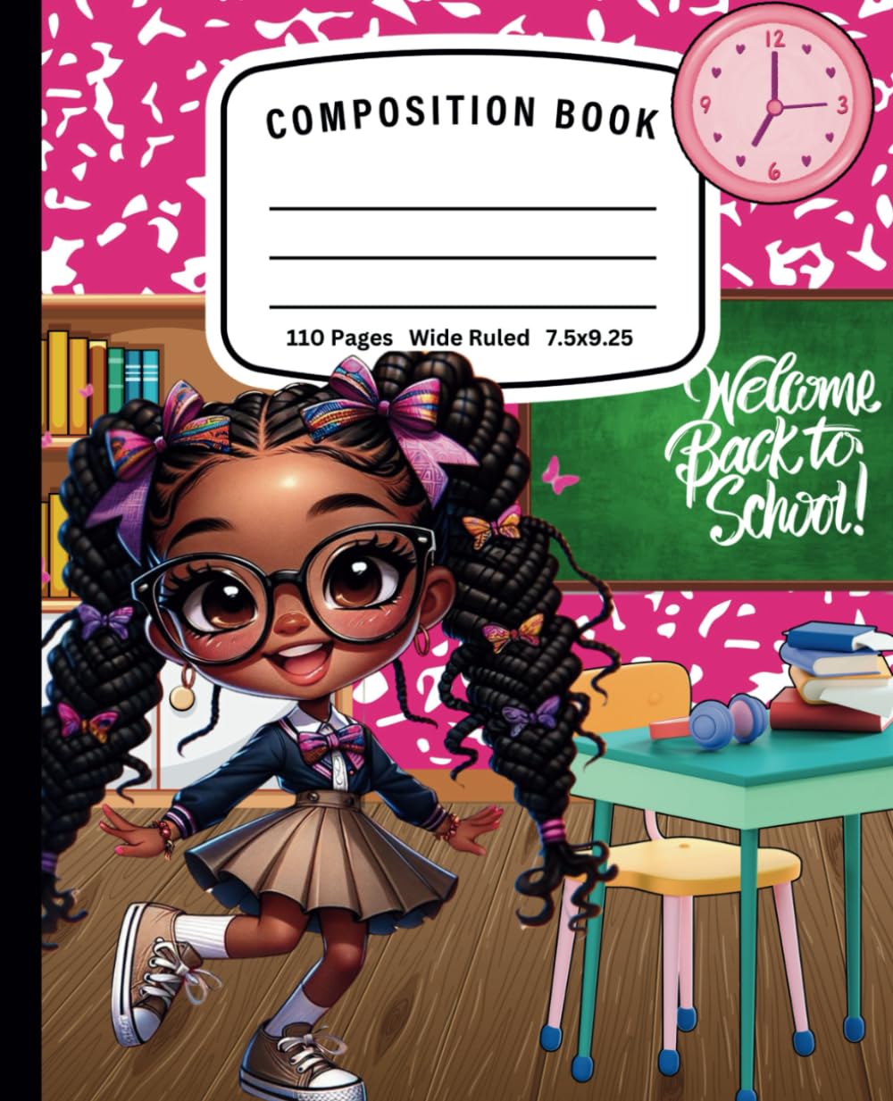 capítulo por capítulo baixar African School Girl Pink Composition Notebook: Wide Rule: Back To School Writing Exercise Book: 110 White Pages, 7.5x9.25, Cool Gift for Girls, Birthday Gift, Christmas Stocking Stuffers,