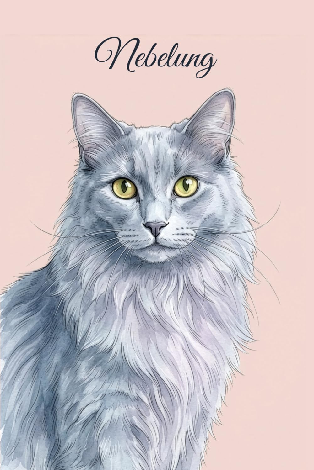 Lined Notebook 6x9: Nebelung Cat Notebook for Studying, Work, Note Taking | Cute Watercolor Cat Portrait Journal for School, College, University | Feline Lover Gift for Women, Men, Teens (Cat breeds) baixar o livro de graça