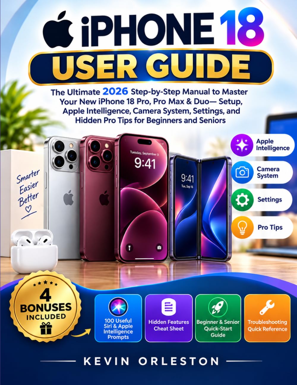 ler totalmente IPHONE 18 USER GUIDE: Step by Step Manual For Your New iPhone 18 Pro, Pro Max & Duo. Setup, Apple Intelligence, Camera Settings, and Hidden Pro Tips for Beginners and Seniors.