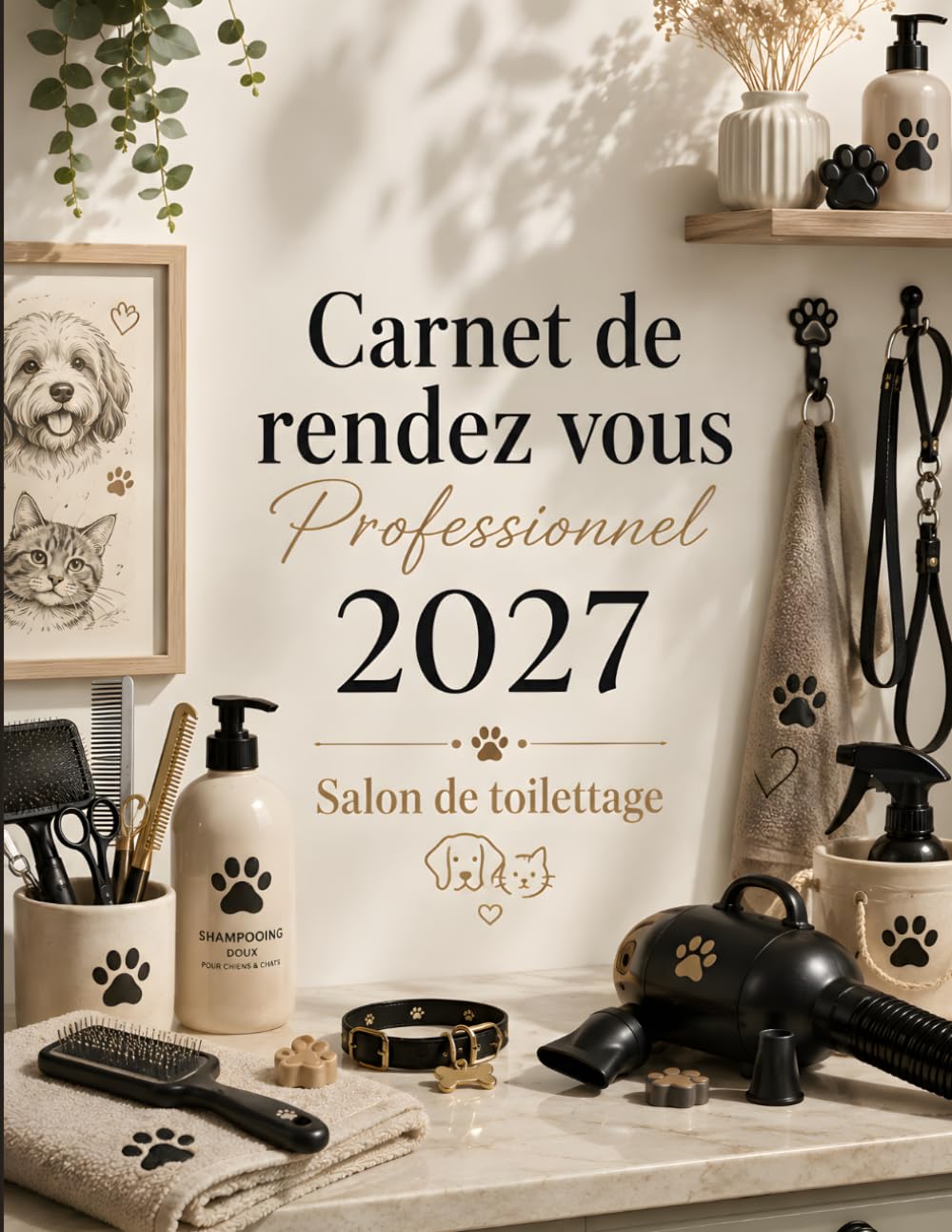 ler totalmente Carnet de rendez-vous Professionnel 2027 Salon de toilettage: Agenda pour toiletteur canin et félin – Planning de 8 h à 21 h par créneaux de 15 minutes (French Edition)