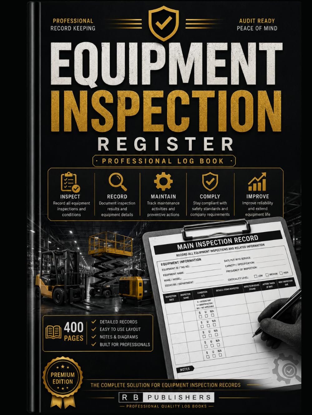 Equipment Inspection Register: Professional Log Book for Equipment Inspection Records baixar livro de graça