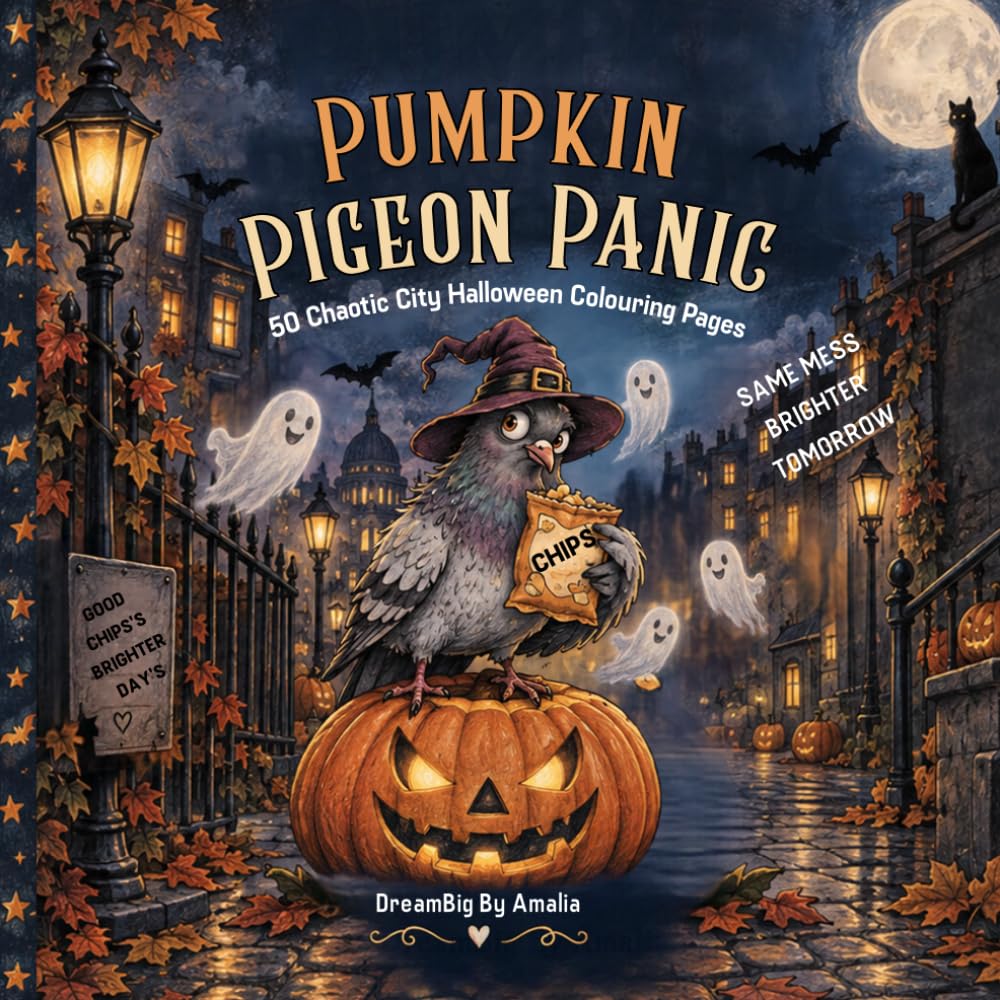 ler totalmente Pumpkin Pigeon Panic: A Funny Halloween Coloring Book for Adults and Teens