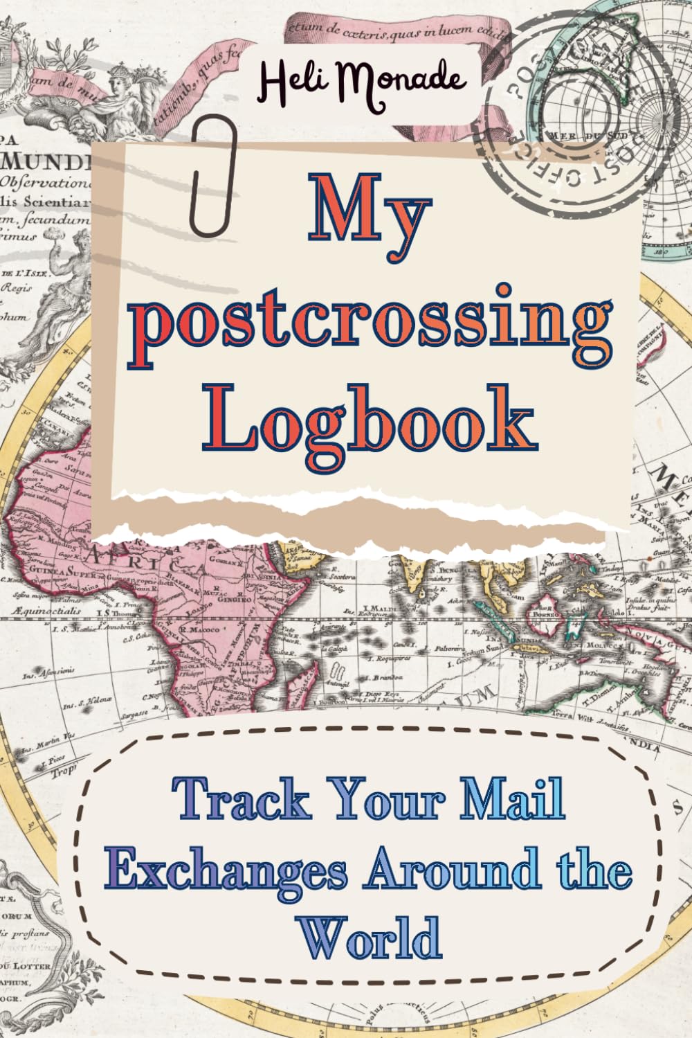My postcrossing logbook: Track Your Postcard Exchanges Around the World (Old map) baixar livro de graça