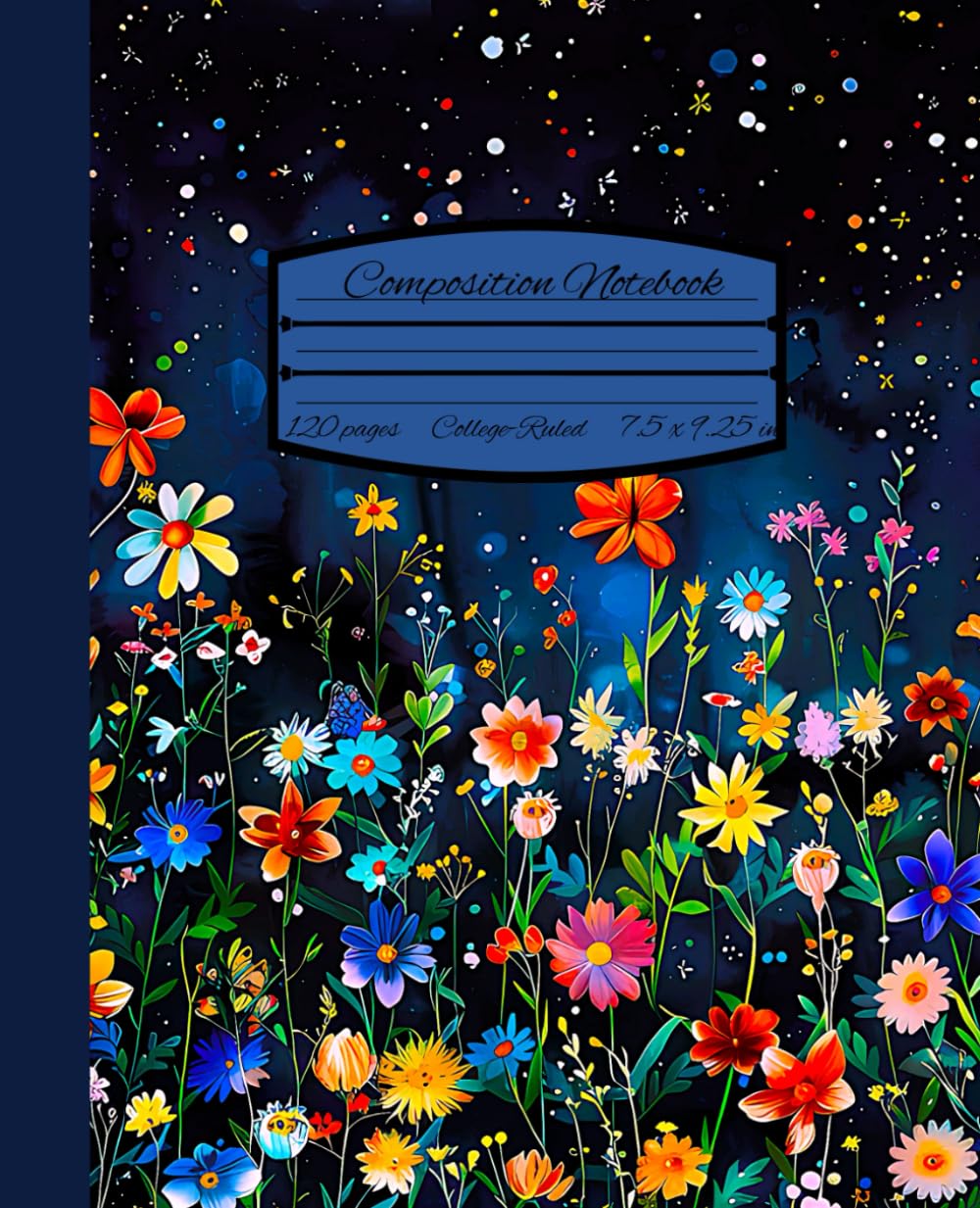 capítulo por capítulo baixar Composition Notebook College Ruled: Vintage Blue Starry Flower Garden Volume #1. Writing Journal for School, College, Work, Sketching & Doodling (Vintage Aesthetic Blue Starry Flower Garden)