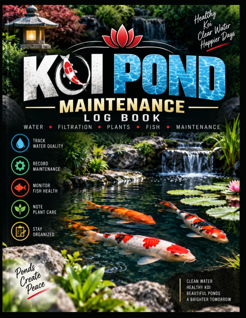 capítulo por capítulo baixar Koi Pond Maintenance Log Book: Water Quality, Fish Health, Filtration, Equipment & Pond Care Record Book for Koi Keepers and Garden Pond Owners