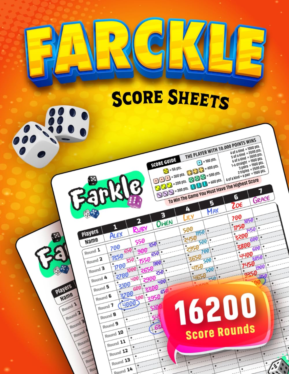ler totalmente Farckle Score Sheets: Large Print Score Book For Scorekeeping, 124 Classic Farkle Score Pads