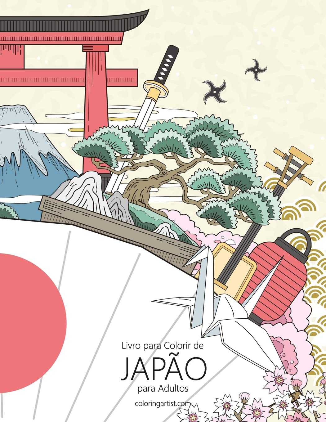 Livro para Colorir de Japão para Adultos: 1 baixar o livro de graça