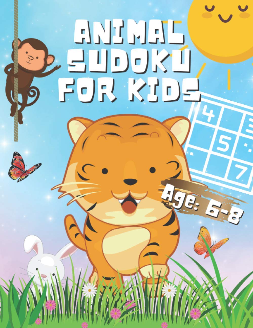 ler totalmente Animal Sudoku for Kids: 4x4 Sudoku Puzzles from Easy to Hard | Large Print, 8.5” x 11” Page and Full Solutions Answers