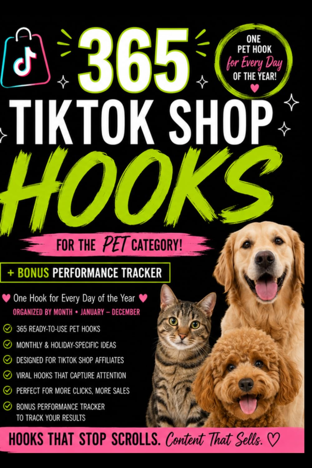 365 TikTok Shop Hooks For Pet Creators + Bonus Performance Tracker baixar o livro de graça