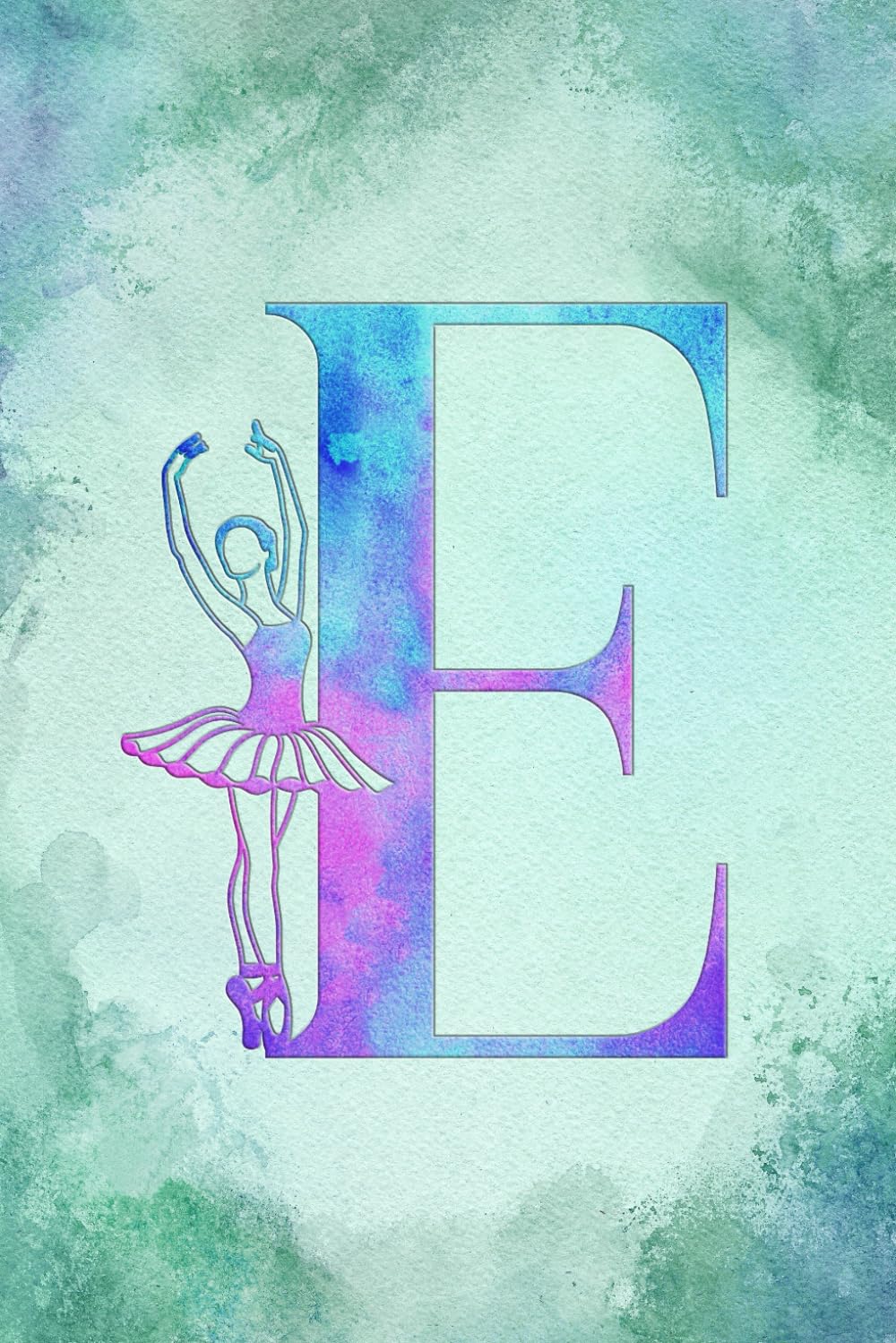 capítulo por capítulo baixar E: Letter "E" Initial Ballet Dance Monogram Notebook - Ballerina on Pink, Blue & Green Watercolor - College-Ruled Personal Journal, Writing Pad or Diary for Dancers, Girls & Women - 110 Pages, 6x9