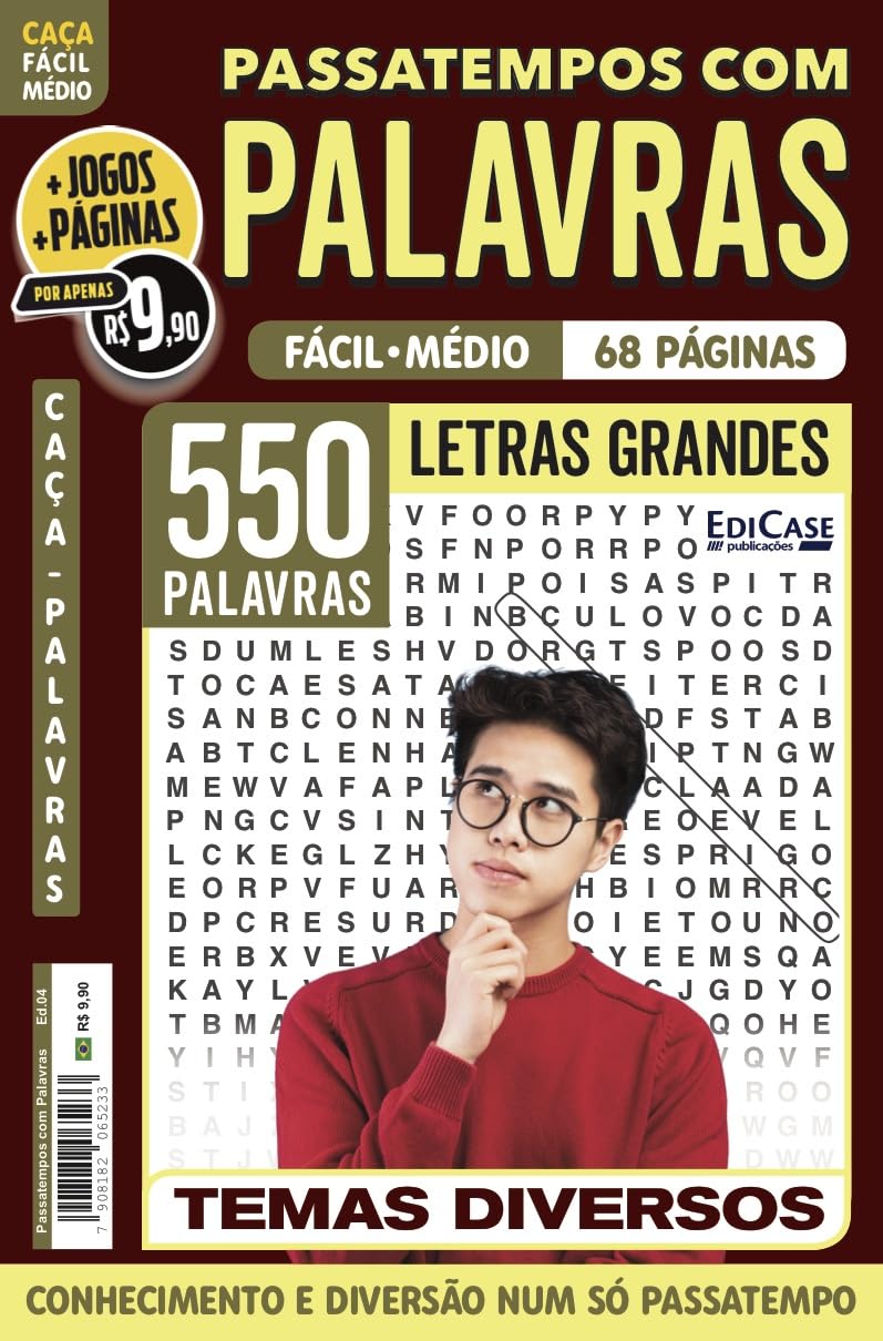 Passatempos com Palavras 4: Nível Fácil/ Médio - Conhecimento e diversão num só passatempo