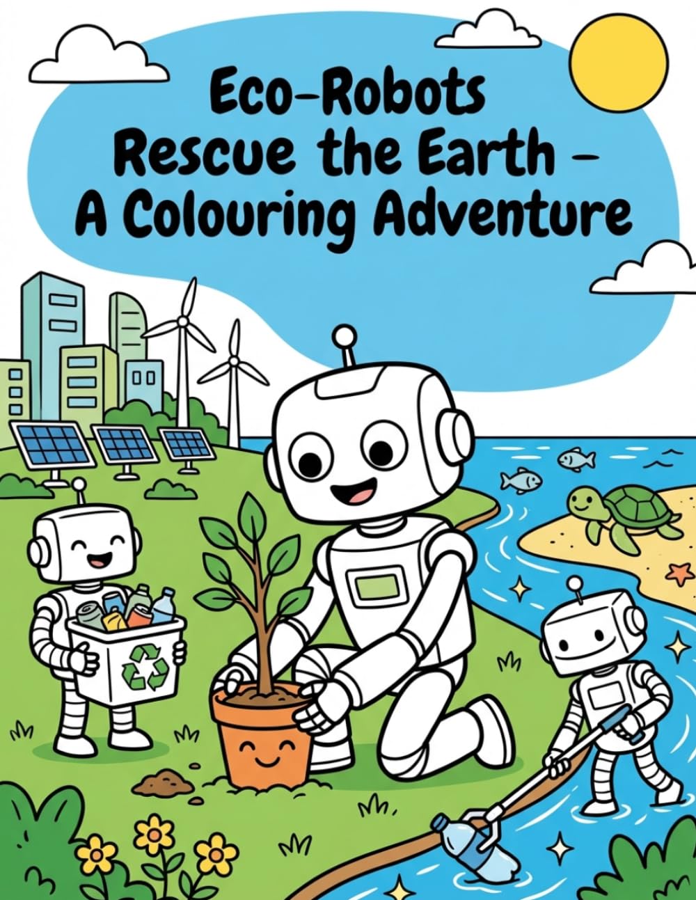 Eco-Robots Rescue the Earth Colouring Book: Fun & Educational Environmental Adventures for Kids baixar o livro de graça