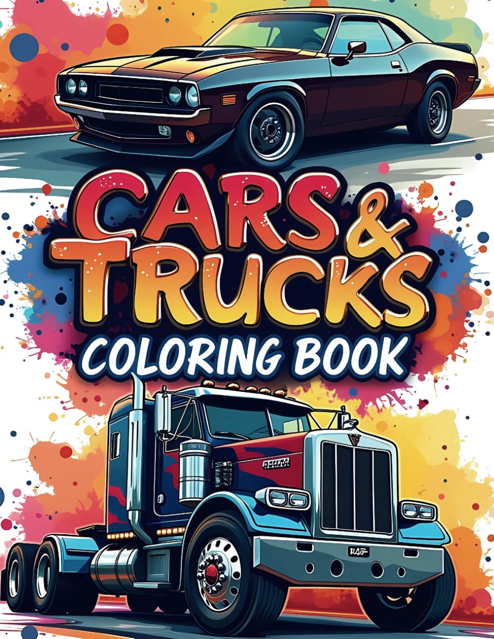 Cars and Trucks Coloring Book: Simple Bold Coloring Pages for Beginners, Kids and Adults baixar livro de graça
