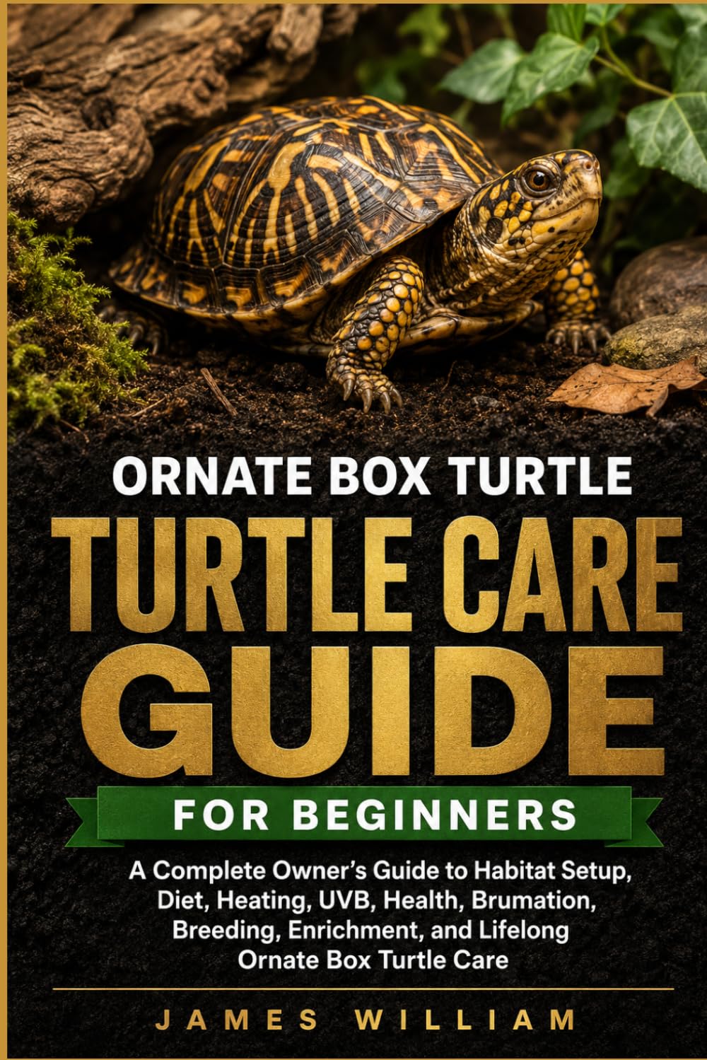 capítulo por capítulo baixar Ornate Box Turtle Care Guide for Beginners: A Complete Owner's Guide to Habitat Setup, Diet, Heating, UVB, Health, Brumation, Breeding, Enrichment, and Lifelong Ornate Box Turtle Care