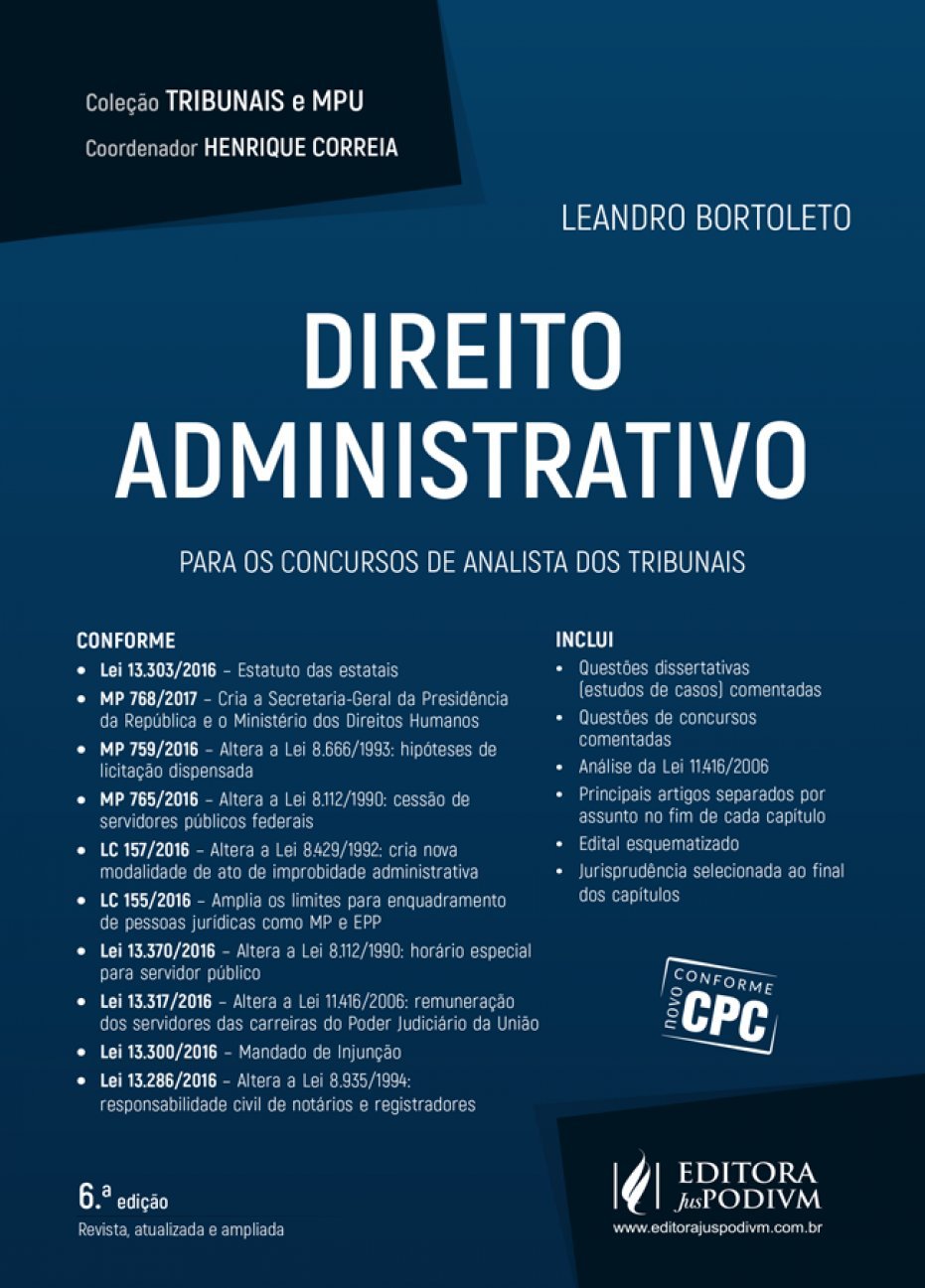 Direito Administrativo: Para os Concursos de Analista dos Tribunais baixar livro de graça
