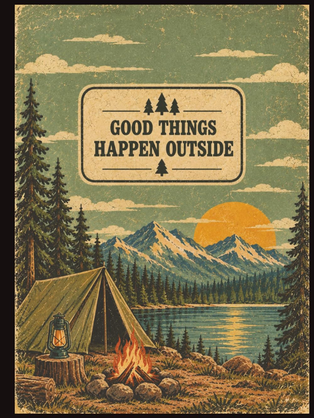 capítulo por capítulo baixar Rustic Camping Themed Composition Book: Beautiful vintage camping-themed composition notebook for students, campers, outdoor lovers, hikers, RV travelers or anyone who loves the outdoors.