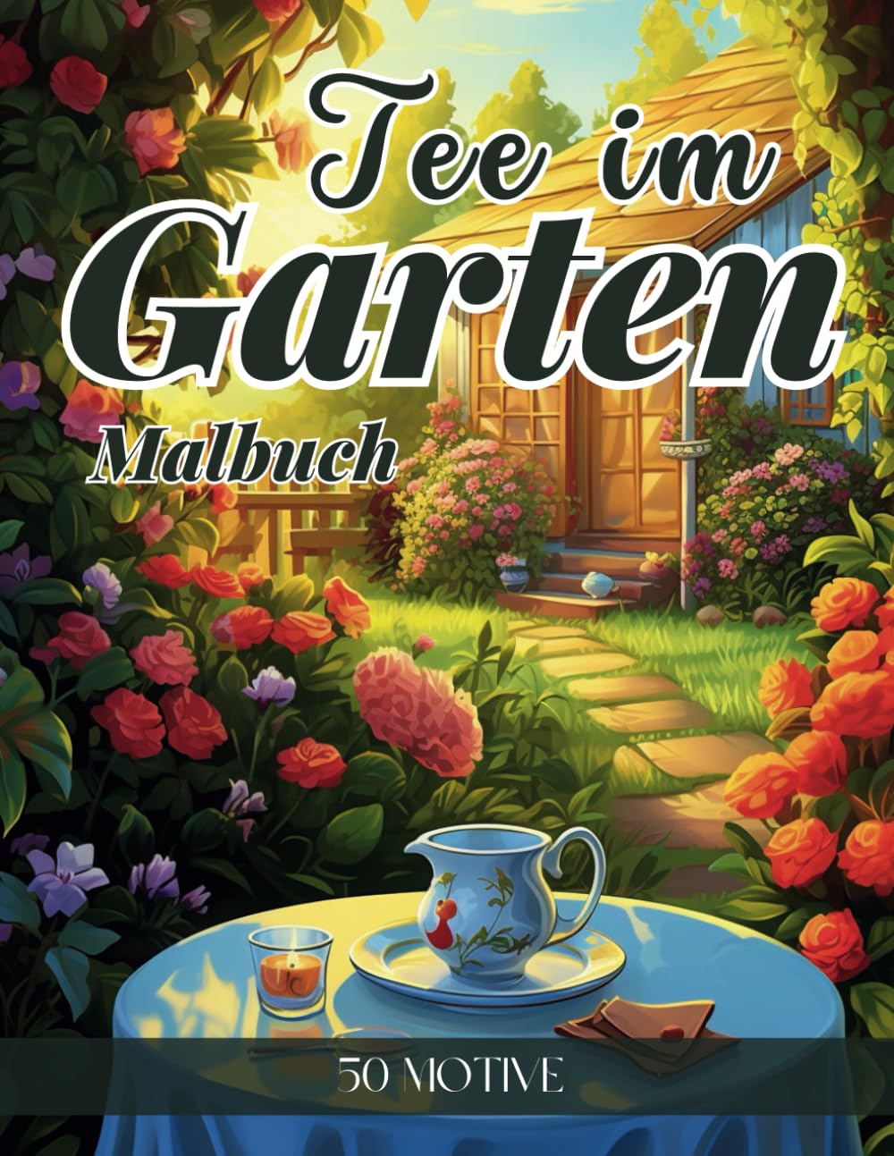 Tee im Garten Malbuch: Teeszenen im Garten und Blumen Ausmalbuch für Erwachsene - 50 wunderschöne Motiven zur Förderung von Kreativität und Entspannung. (German Edition) baixar livro de graça