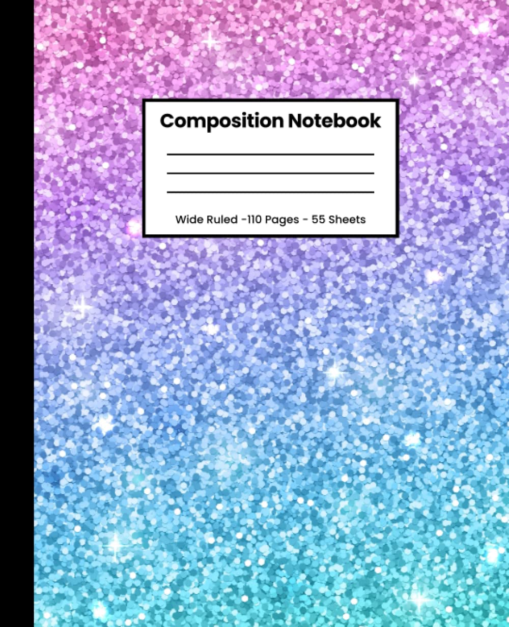 Pink Blue Glitter Composition Notebook: Wide Ruled Notebook for School, Notebook for Kids, Teens, and Adults, 110 Pages 7.5X9.25 Inches baixar livro de graça