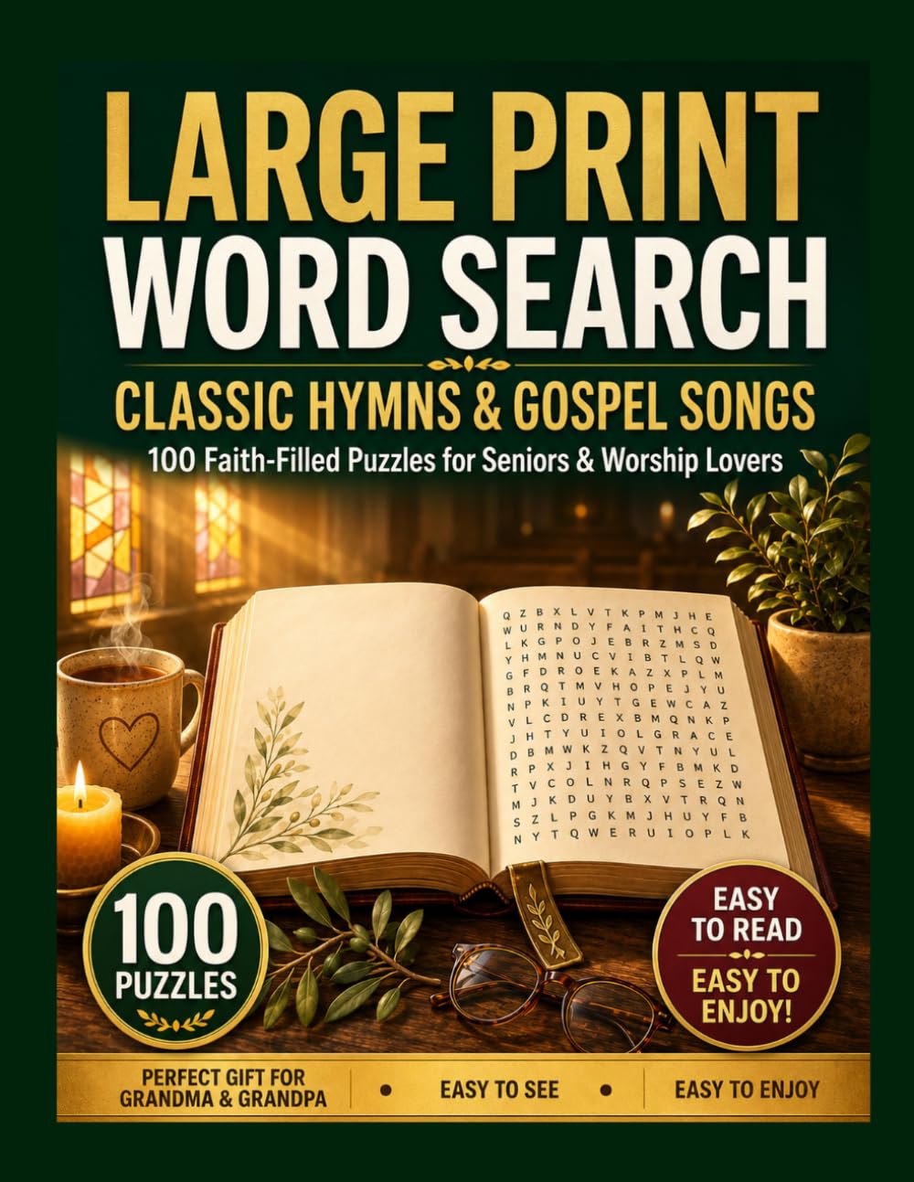 capítulo por capítulo baixar Large Print Word Search: Classic Hymns & Gospel Songs: 100 Faith-Filled Puzzles for Seniors & Worship Lovers