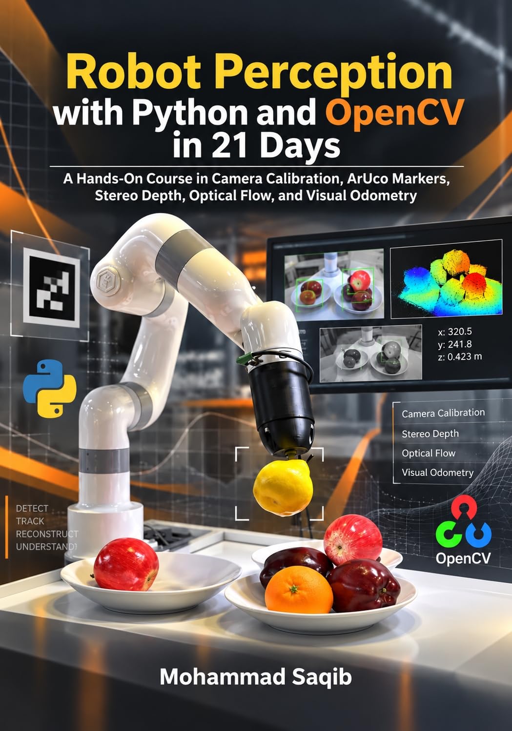 Robot Perception with Python and OpenCV in 21 Days: A Hands-On Course in Camera Calibration, ArUco Markers, Stereo Depth, Optical Flow, and Visual Odometry... Programming in 21 Days) (English Edition) baixar o livro de graça