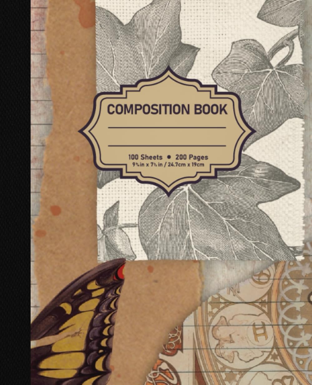 Composition Notebook College Ruled: Vintage Junk Journal Illustration |Vintage Ephemera Old Paper Aesthetic Journal For School, College, Office, Work baixar o livro de graça