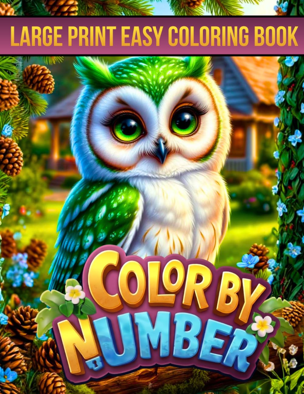 ler totalmente Large Print Easy Color by Number Coloring Book: Cute Animal Coloring Book for Kids, Teens, Adults & Seniors – Easy Simple Pages for Beginners with Relaxing Fun Themes
