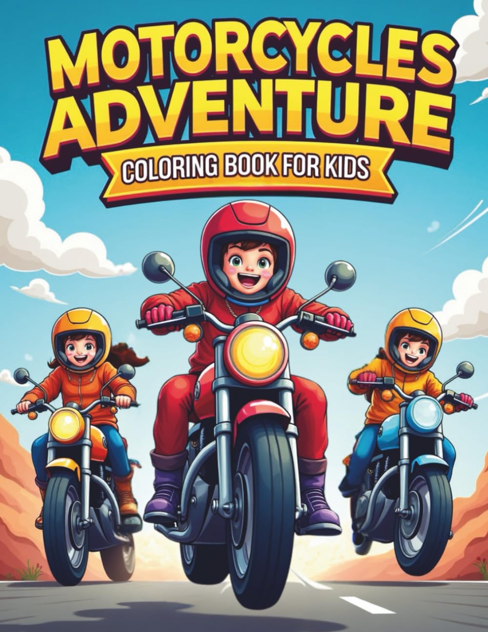 ler totalmente Motorcycles Adventure Coloring Book for kids: 100 Fun Motorcycle Designs for Kids Ages 4–8