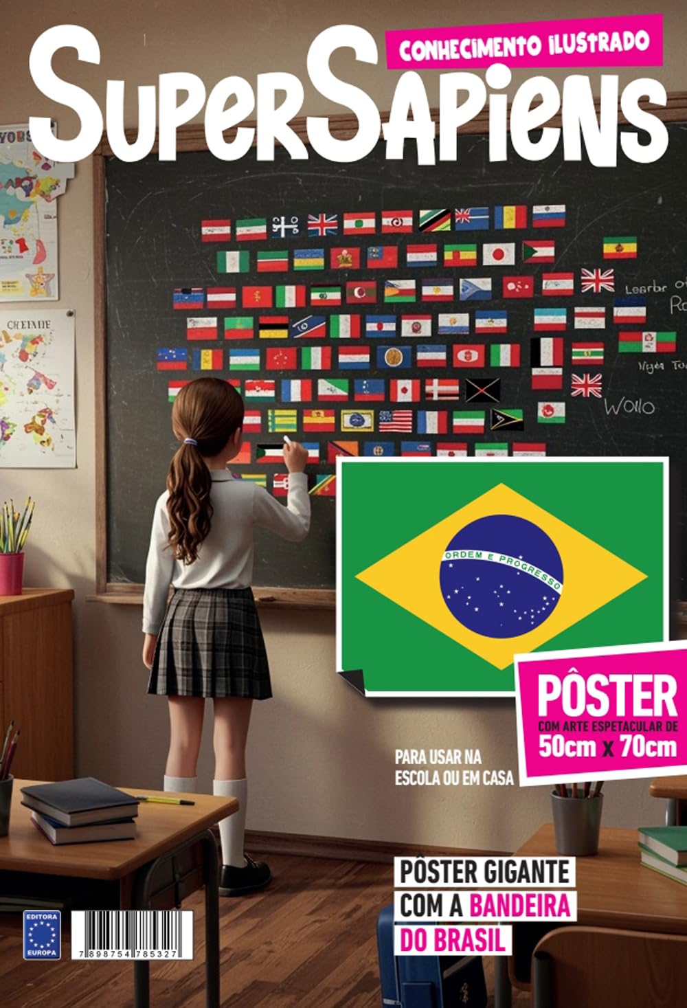 ler totalmente Bandeira do Brasil (Versão lisa, sem dobras, enviada em tubo protetor) - SuperSapiens Posterzine