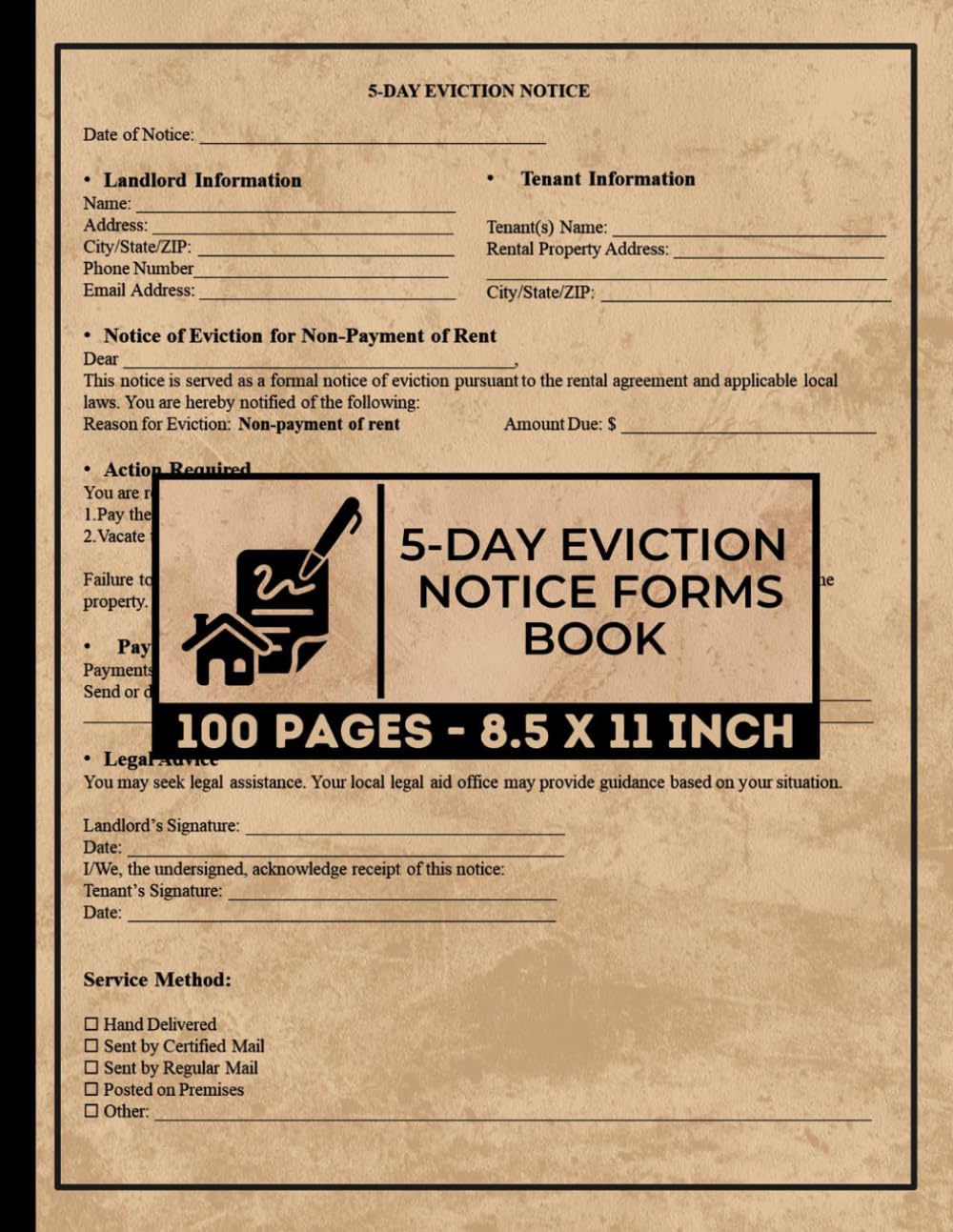 capítulo por capítulo baixar 5-Day Eviction Notice Form Book: Notice to Pay Rent & Vacate Form | Landlord to Tenant Notice to Quit | 50 Forms