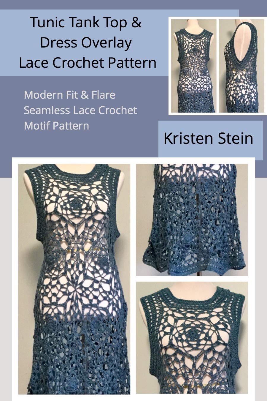 Tunic Tank Top & Dress Overlay Lace Crochet Pattern: Modern Fit & Flare Seamless Lace Crochet Motif Pattern (English Edition) baixar livro de graça