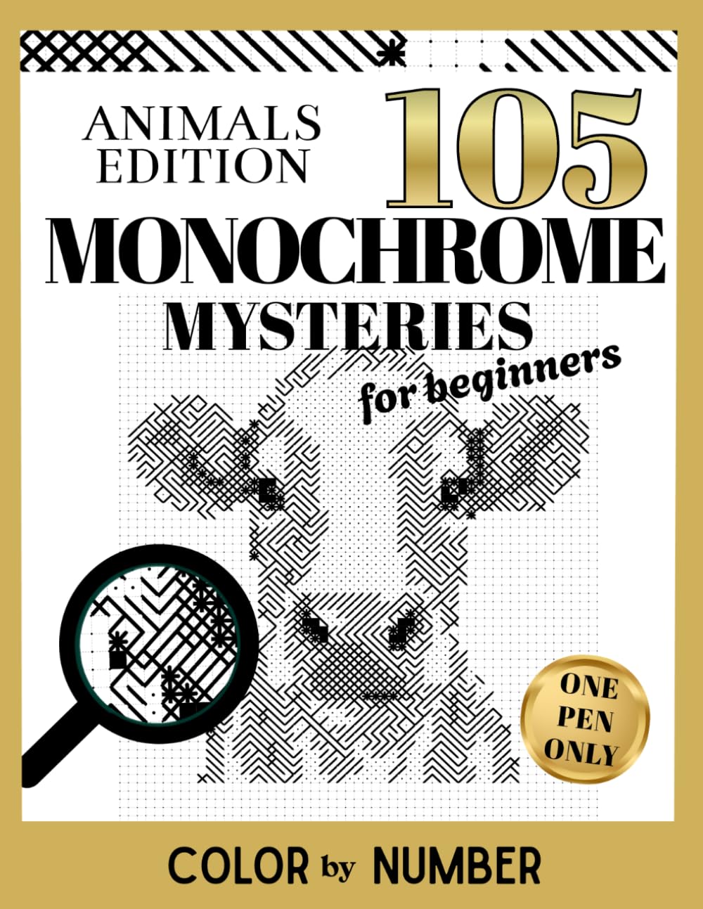 105 Monochrome Mysteries Color by Number: Hidden Black & White Images to Reveal, A One-Color Puzzle Pages for Adults Relaxation, Focus and Stress Relief. Animals Edition baixar o livro de graça