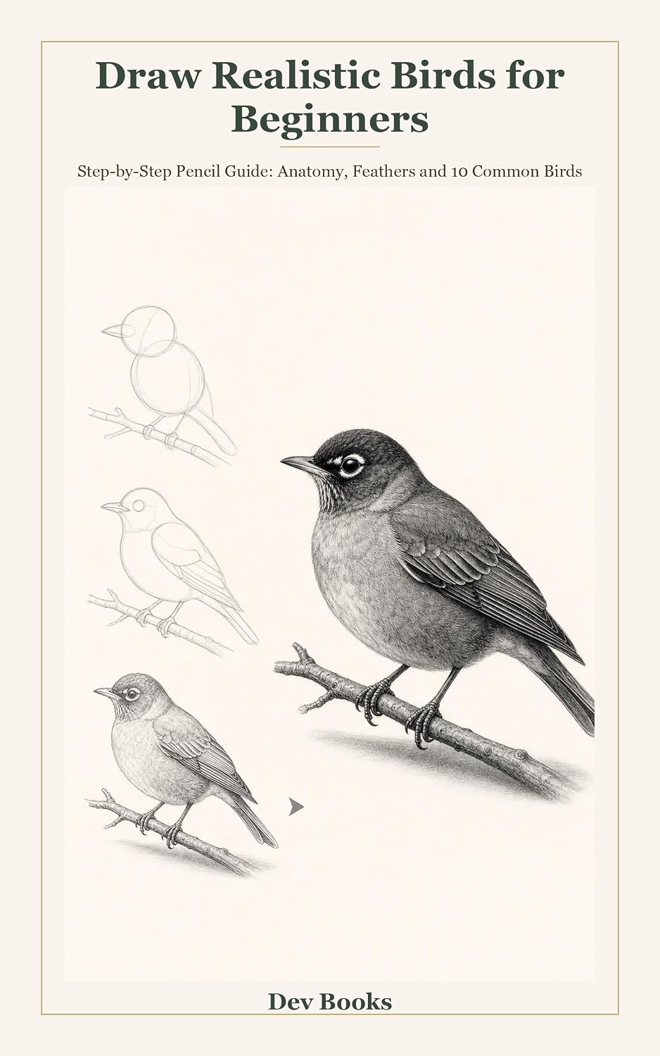 Draw Realistic Birds for Beginners: Step-by-Step Pencil Guide: Anatomy, Feathers and 10 Common Birds (Realistic Drawing for Beginners Book 3) (English Edition) baixar o livro de graça