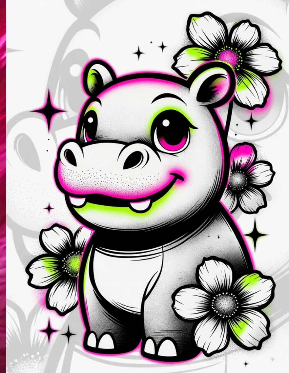 ler totalmente A4 Blank Notebook – Cute Neon Baby Hippo Big Eyes Cover – Unlined Journal for Drawing, Sketching & Creative Writing: Large A4 Unlined Notebook with... Notes & Creative Ideas (Portuguese Edition)
