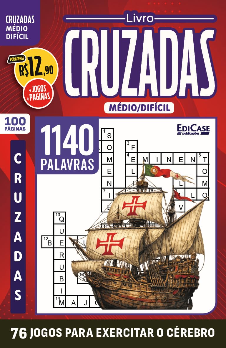 Livro Cruzadas ed.06 -100 páginas - Médio/Difícil: 76 Jogos para exercitar o cérebro baixar livro de graça