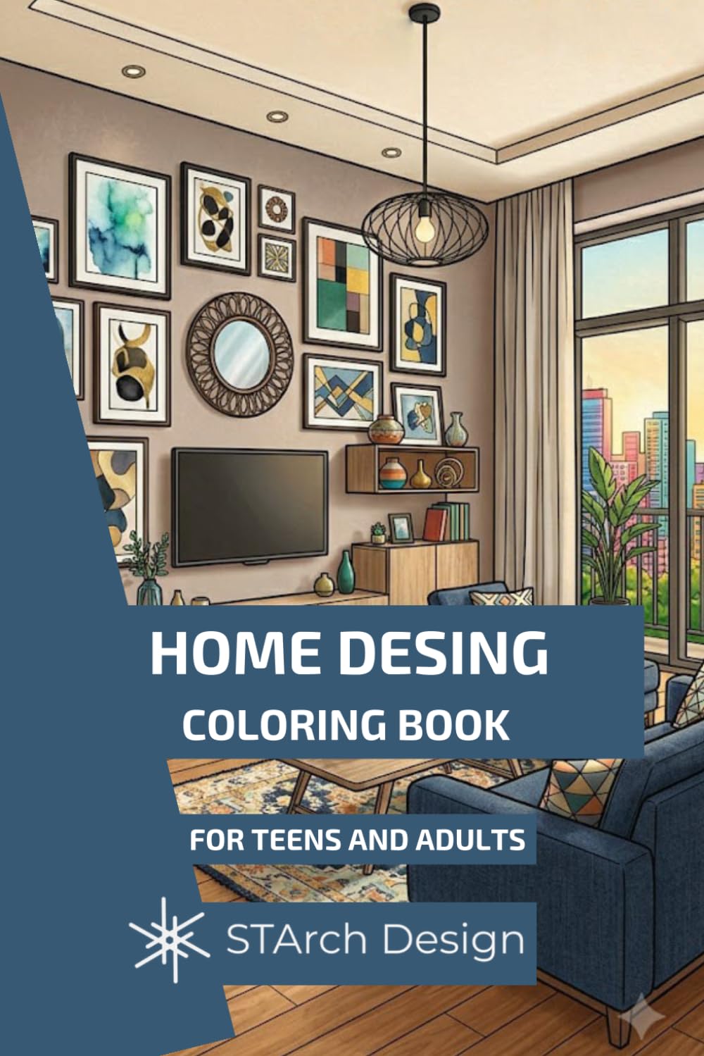 COLORING BOOK: Home Design. 50 Beautiful Interior & Exterior Scenes to Color for Relaxation and Stress Relief | Perfect for Teens & Adults baixar o livro de graça