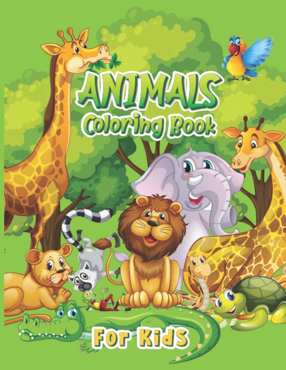 ler totalmente Animals Coloring Book: Jungle Animals Elephant, Crocodile, Frog On Cover - Pages of Cute and Lovable Baby Animals from Forests, Jungles, Oceans and Farms । Fun Gift For Kids ages 4-8