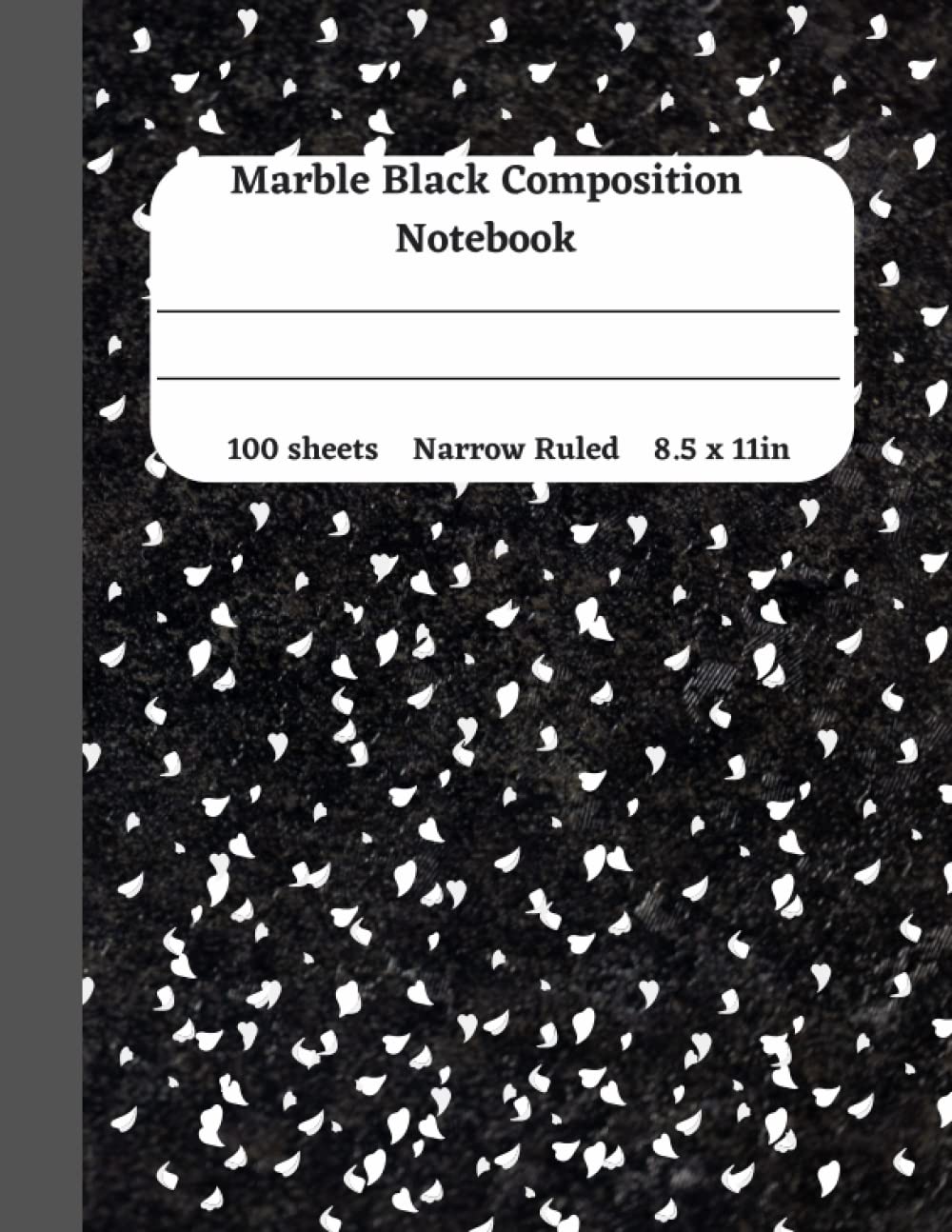 ler totalmente Marble Black Composition Notebook Narrow Ruled: Narrow Lined For Students, Schools 8,5 x 11 in 120 Sheets.
