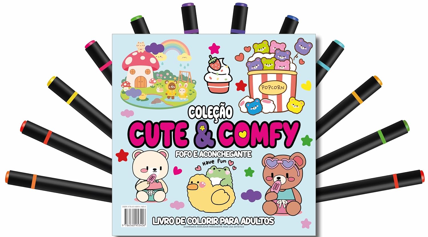 ler totalmente Cute & Comfy Coloring Book for Adults - Fofo e Aconchegante - Livro de Colorir Adulto