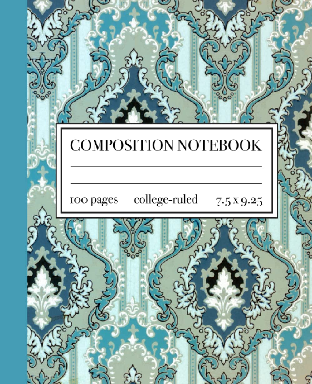 ler totalmente Aesthetic Composition Notebook: Vintage Victorian Notebook for School, College, Office, Work | Wide Lined