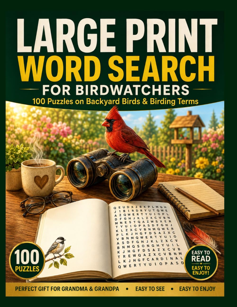 Word Search for Birdwatchers: 100 Puzzles on Backyard Birds & Birding Terms