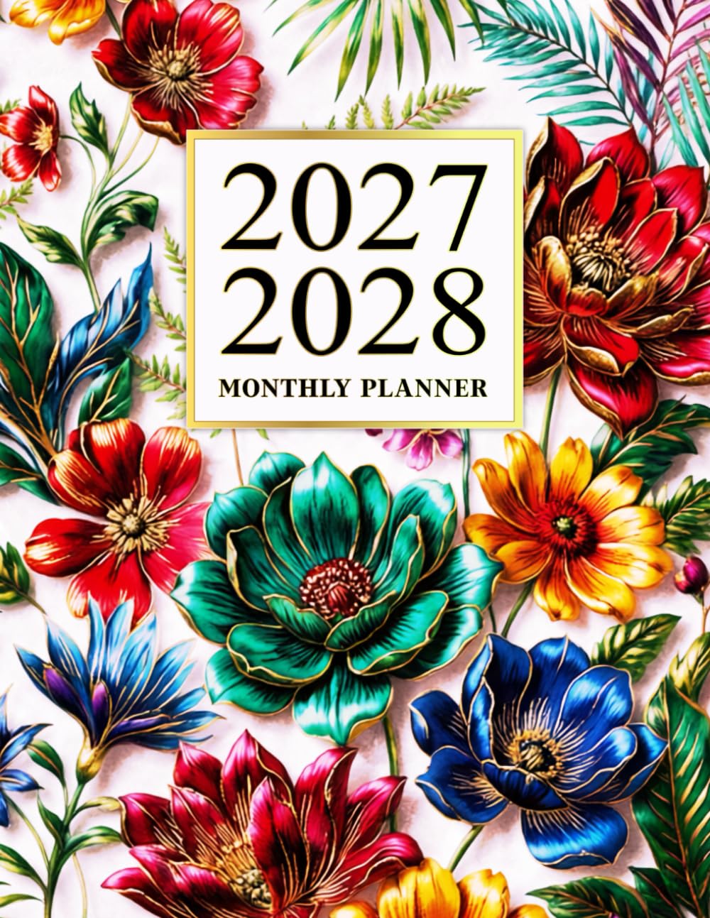 capítulo por capítulo baixar 2027-2028 Monthly Planner: Floral Themed Large Two-Year Agenda From January 2027 to December 2028