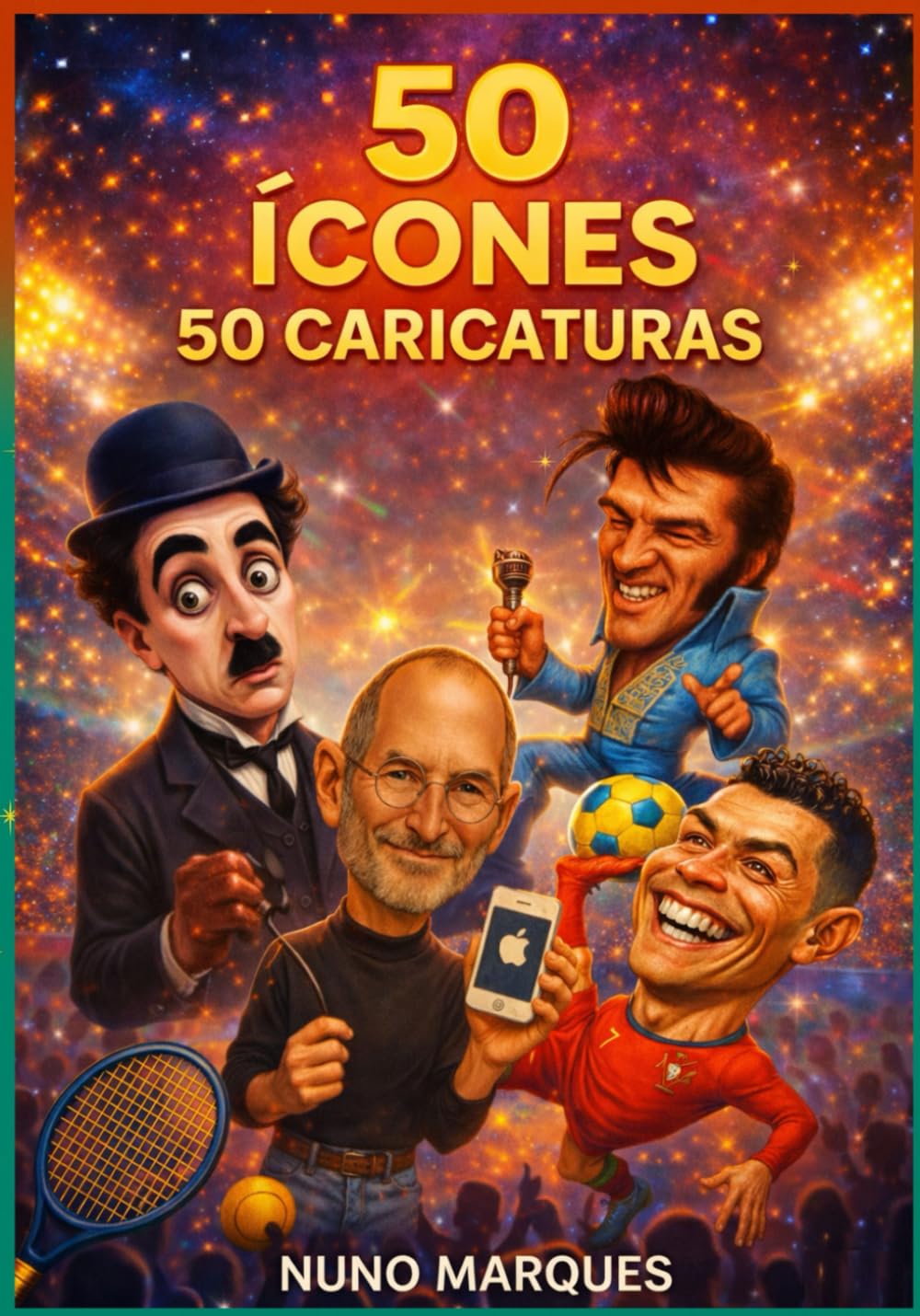 50 Ícones, 50 Caricaturas: Rostos que marcaram o mundo, traçados com humor e arte (Portuguese Edition) baixar livro de graça