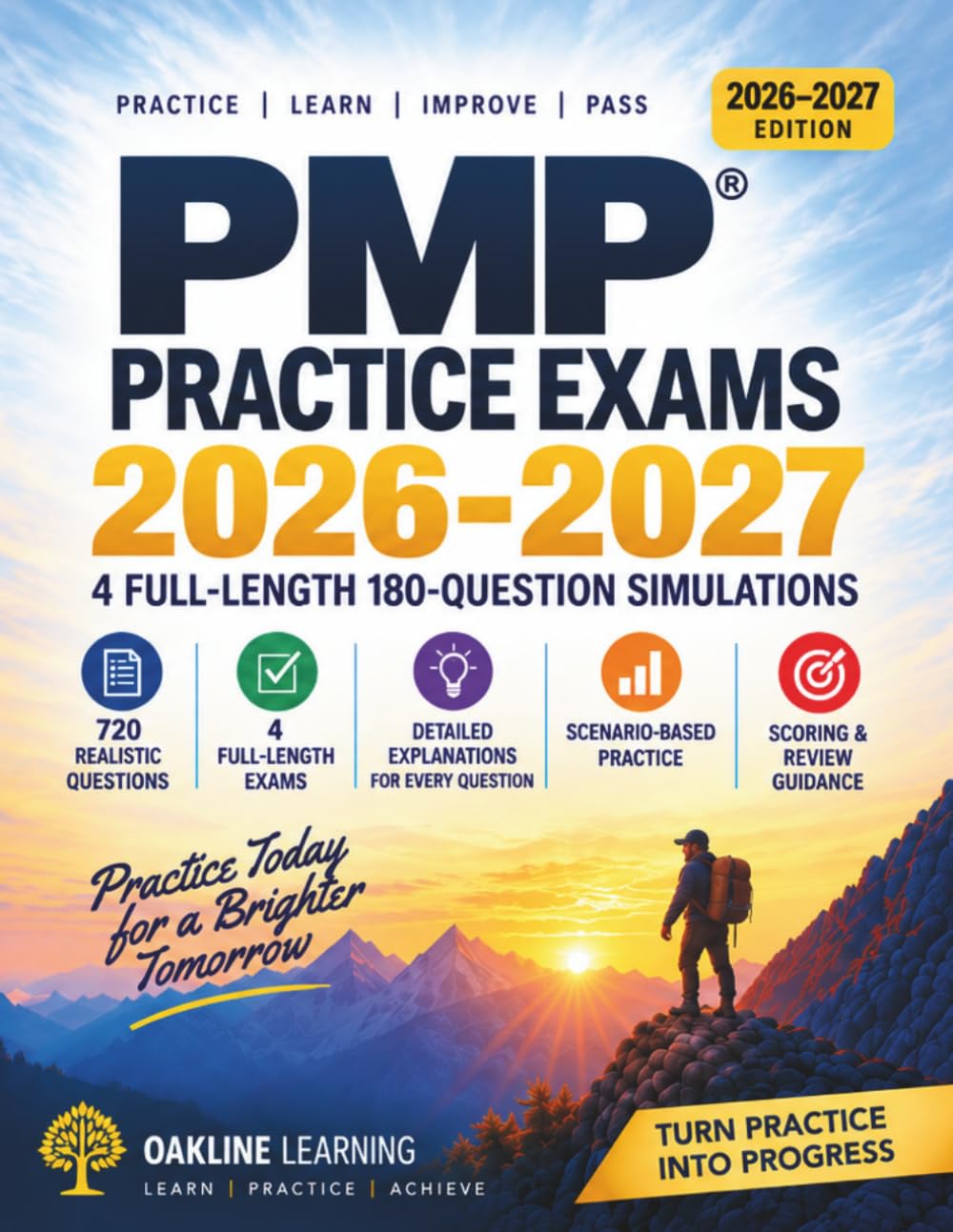 ler totalmente PMP Practice Exams 2026-2027: 4 Full-Length 180-Question Simulations